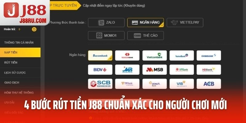 4 bước rút tiền J88 chuẩn xác cho người chơi mới